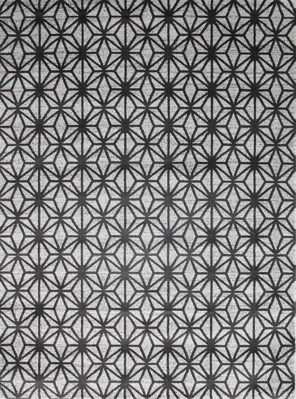 Morisot Lattice Geometric Dark Grey Rug
