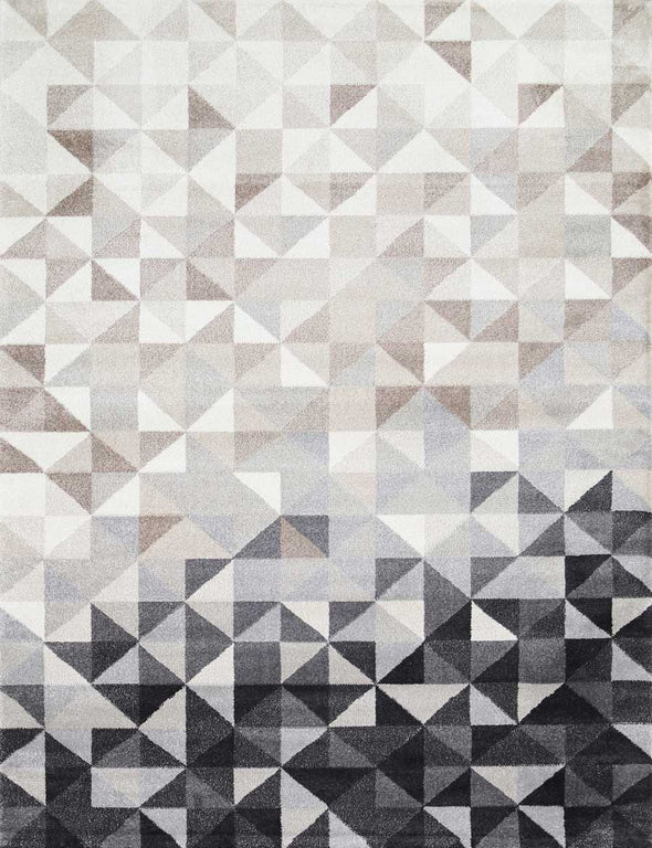 Morisot Mosaic Geometric Beige & Grey Rug