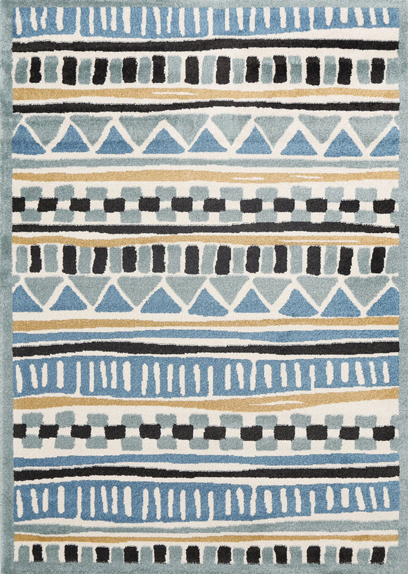 Playtime Oliver Kids Blue & Yellow Rug