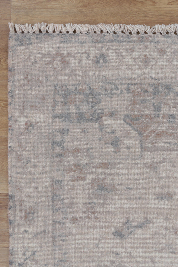 Agora Ornate Beige Wool Rug corner shot