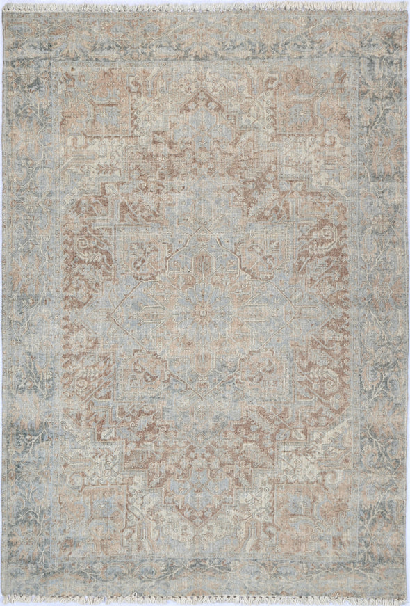 Agora Tangier Beige & Blue Wool Rug Product Shot
