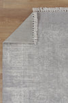 Agora Timbuktu Grey Wool Rug folded corner photo