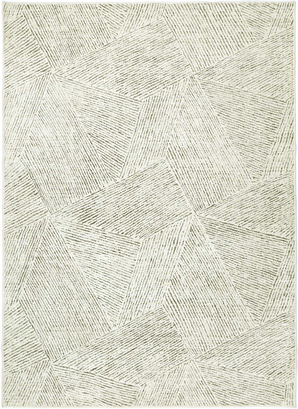 Alpine Neutral Geometric White & Black Rug