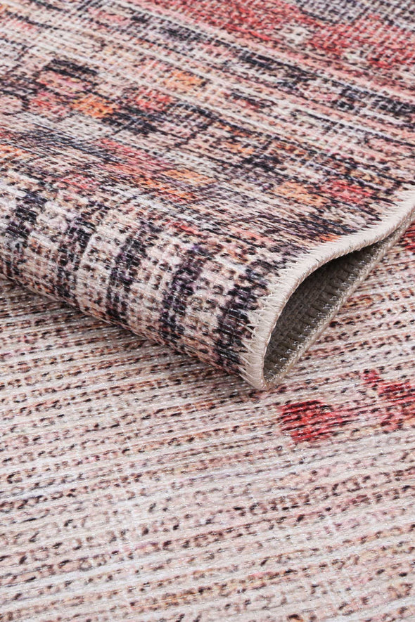 Amira Moroccan Dusk Pink & Orange Rug