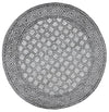 Alayah Diamond Trellis grey & taupe circle Rug Product shot