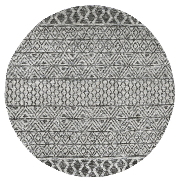 Alayah Tessellations silver & taupe circle Rug