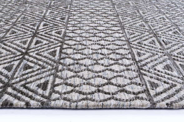 Alayah Tessellations grey & taupe Rug edge