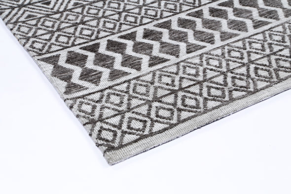 Alayah Tessellations grey & taupe Rug corner