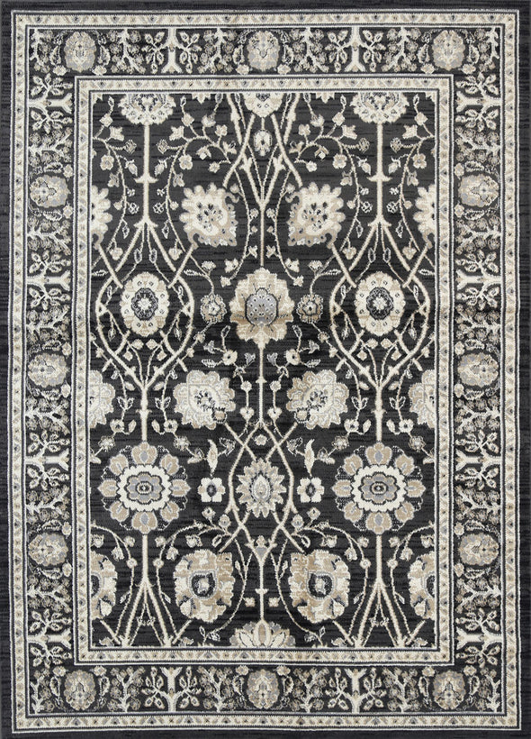 Old World Moche Traditional Grey Rug