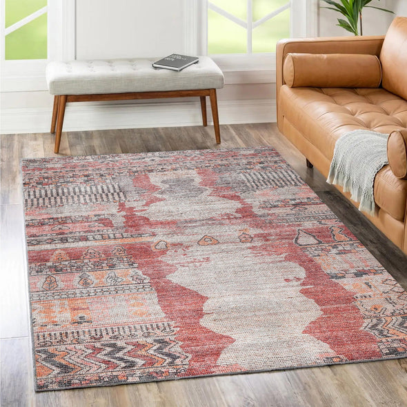 Amira Moroccan Dusk Pink & Orange Rug