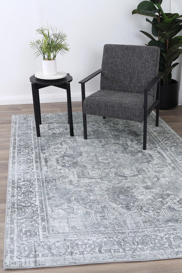 Euphrates Arbela Transitional Charcoal Rug