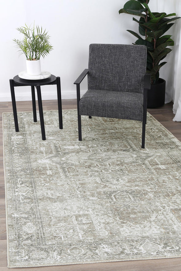 Euphrates Nuzi Distressed Vintage Beige Rug