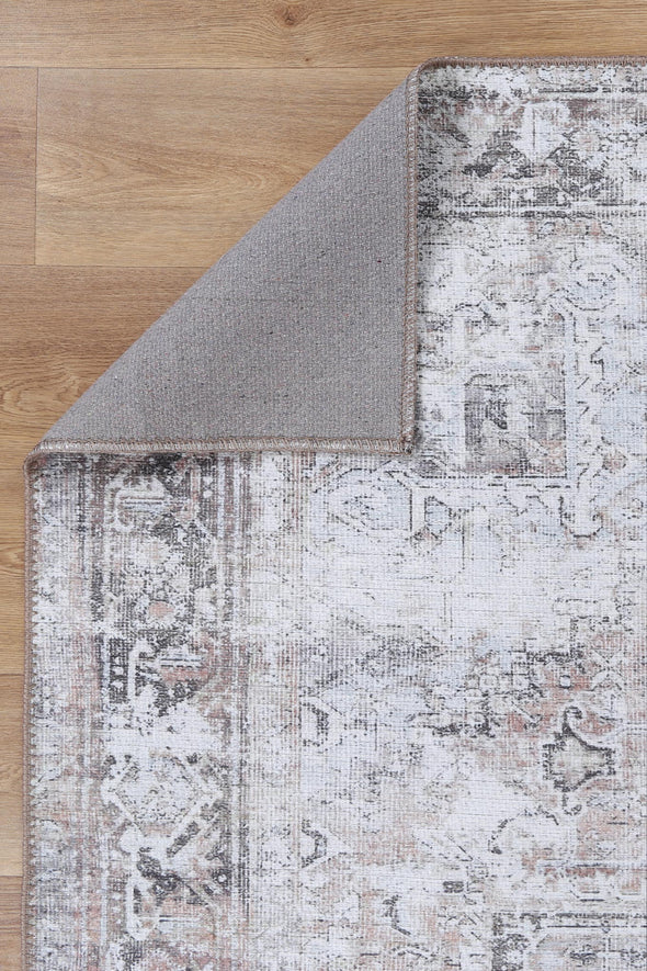 Euphrates Nuzi Distressed Vintage Grey Rug