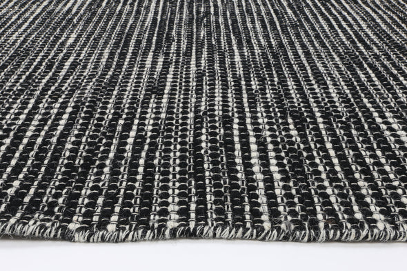 Scandi Black & White Reversible Wool Rug