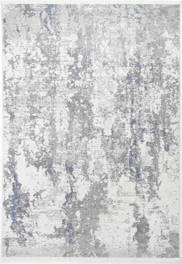 Cordelia Vidlak Abstract Grey & Blue Rug