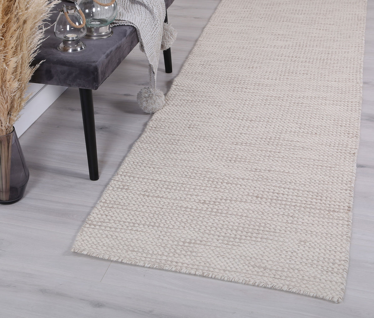 Beige Shell Rug Runner Scandi Beige Reversible Wool Runner Rug – RugsDirect