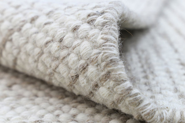 Scandi Beige Reversible Wool Rug