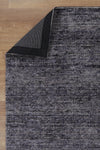 Allure Cotton Rayon grey Rug folded corner showing cotton backing