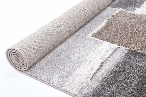 Vision Horizons Abstract Beige & Ash Rug