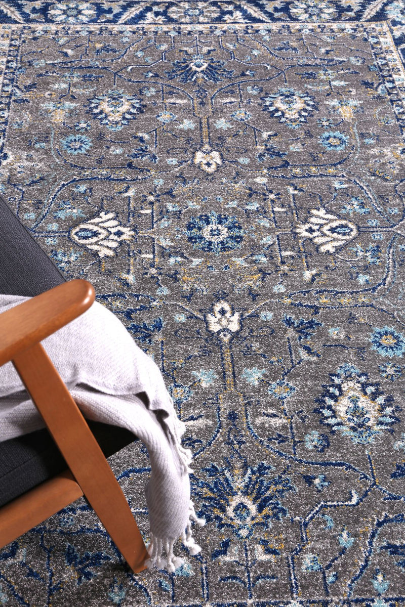 Providence Rugs Provance Alsace Traditional Grey & Blue Rug – RugsDirect