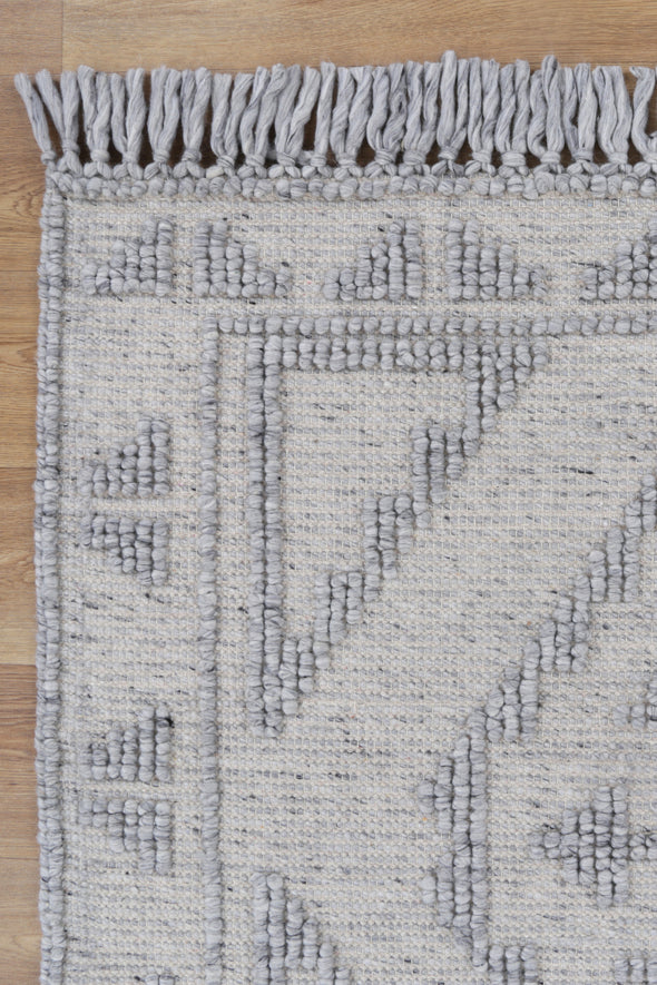 Marco Tapestry Light Grey Wool Rug
