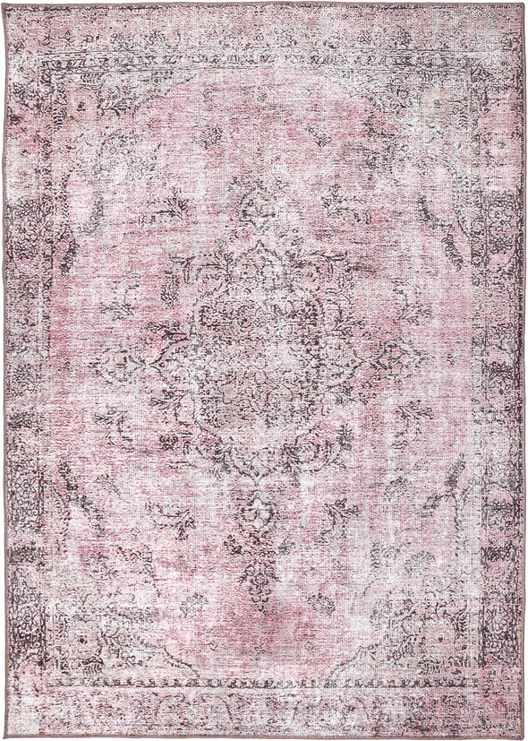 Home Culture Germain Rose Wipe Clean Machine Washable Traditional Vintage Kid&Pet Friendly 200 x 290cm Rug