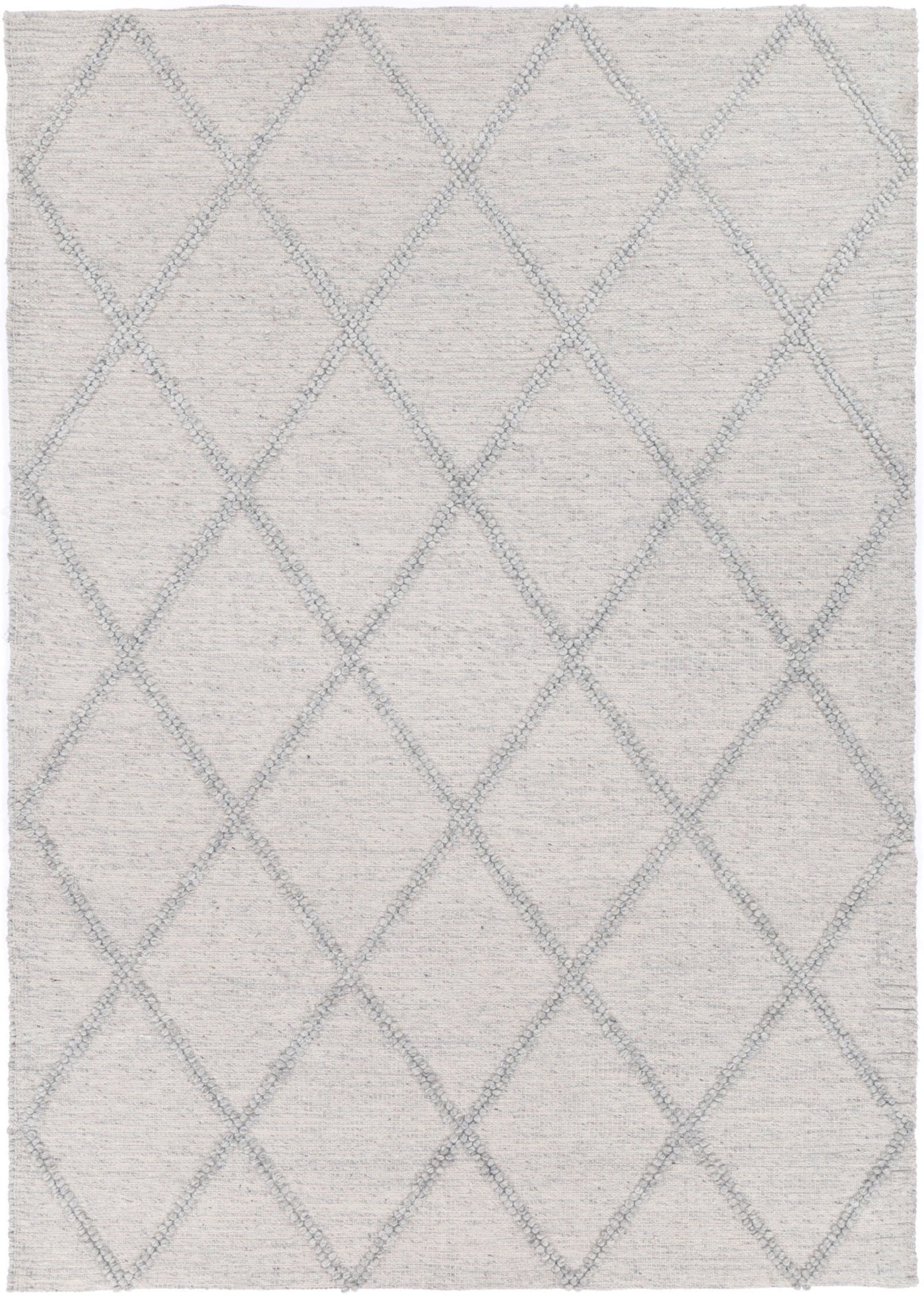 Kochi Zara Geometric Grey Wool Rug – RugsDirect