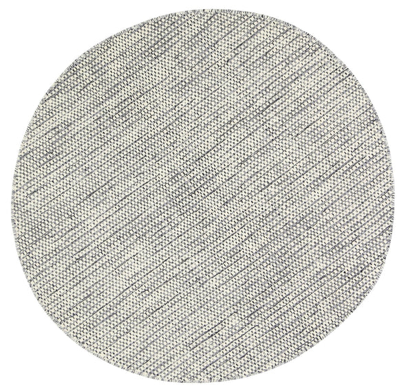 Scandi Grey Reversible Wool Round Rug