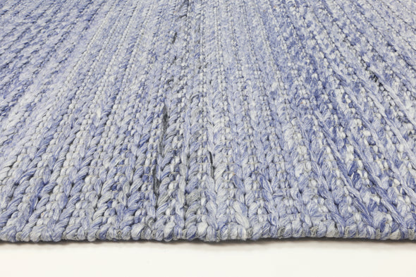 Zayna Cue Contemporary Blue Wool Rug
