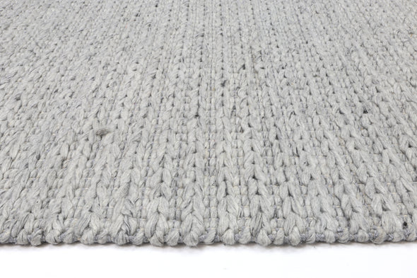Zayna Cue Contemporary Grey Wool Rug