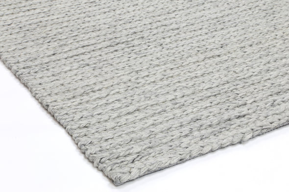 Zayna Cue Contemporary Grey Wool Rug