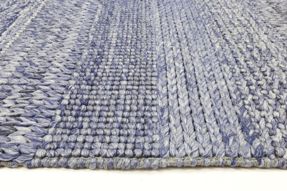 Zayna Grace Contemporary Blue Wool Rug