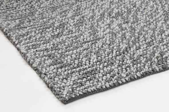 Zayna Loopy Contemporary Charcoal Wool Rug