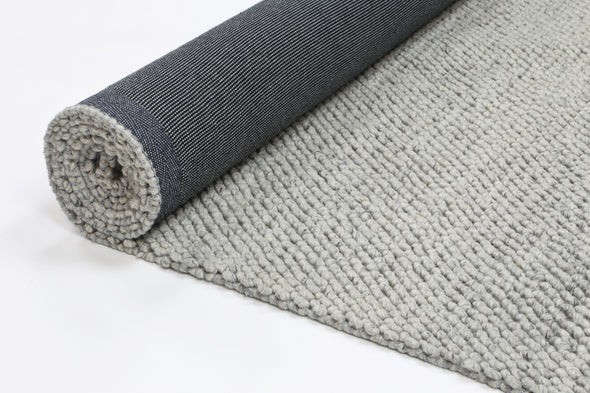 Zayna Loopy Contemporary Grey Wool Rug