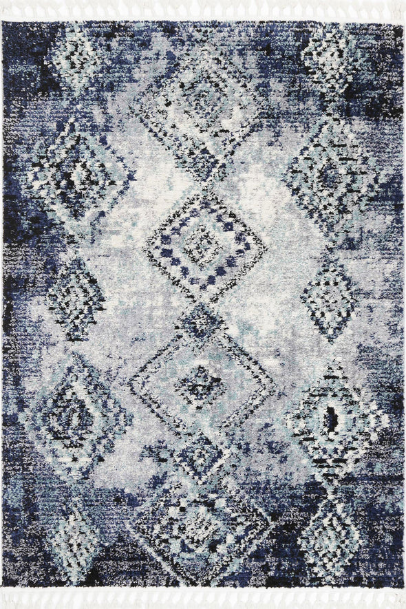 Micha Marrakesh Geometric Navy Blue Rug