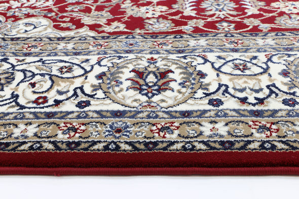 Dynasty Shang Traditional Red & Cream Rug