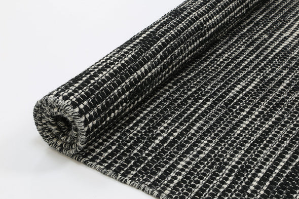 Scandi Black & White Reversible Wool Runner Rug