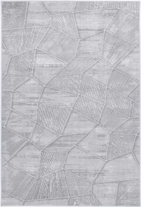 Almada Mosaic Geometric Grey Rug