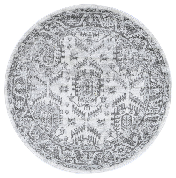 Cosquer Traditional White & Grey Rug