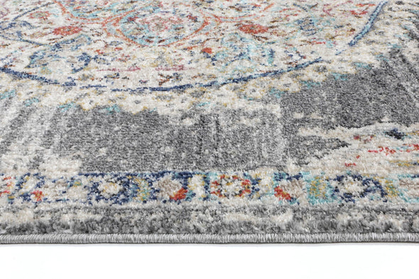 Neptune Hellow Medalion Transitional Grey Rug