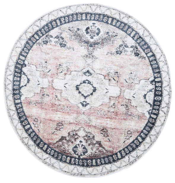 Carlyle Ombre Vintage Distressed Terracotta Round Rug