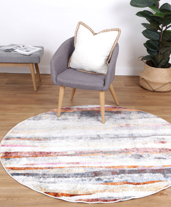 Carlyle Horizon Abstract Multi Round Rug