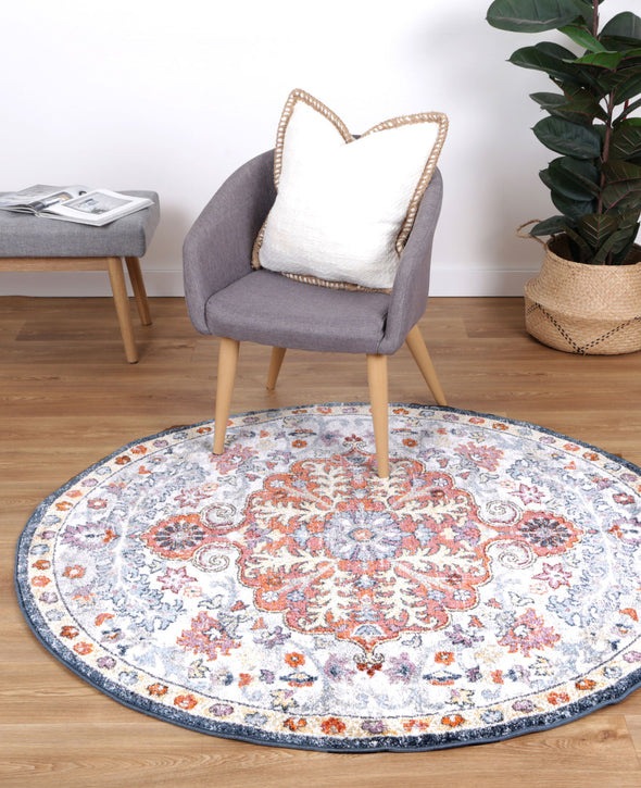 Carlyle Vintage Transitional Multi Round Rug