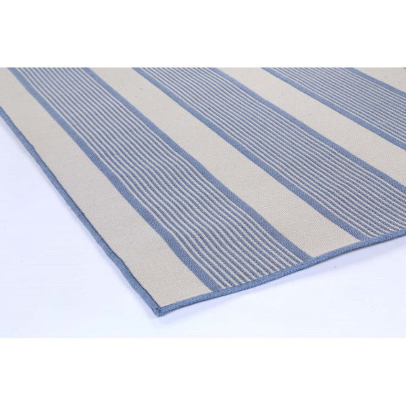 Miami Cornflower Stripe Indoor Outdoor Rug