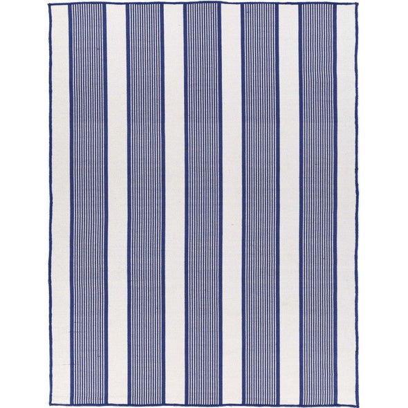 Miami Navy Stripe Indoor Outdoor Rug