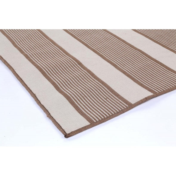 Miami Taupe Stripe Indoor Outdoor Rug